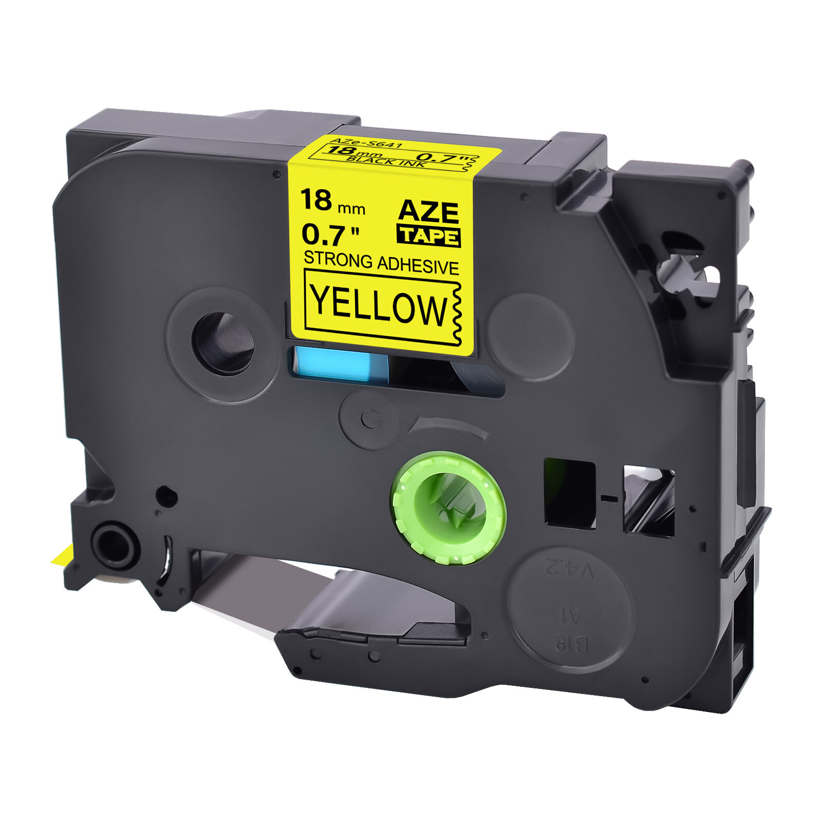 1PK Compatible with Brother PTouch Yellow Tape Strong Adhesive TZe TZ-S641 18mm