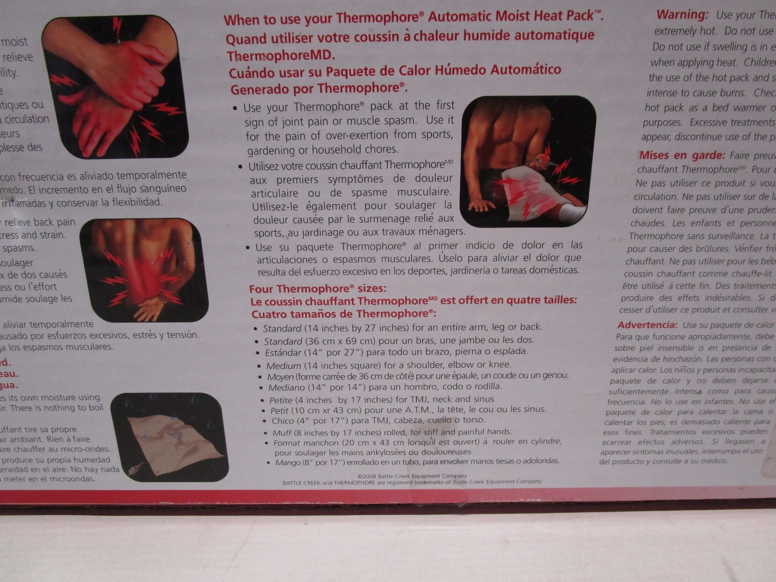 NEW ~ THERMOPHORE Moist Heating Heat Pack Pad Electric 056 Medium 14 x 14 Beige