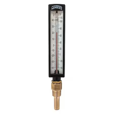 Winters Tas141lf. Thermometer, Analog, -20-180 Deg, 1/2" Npt