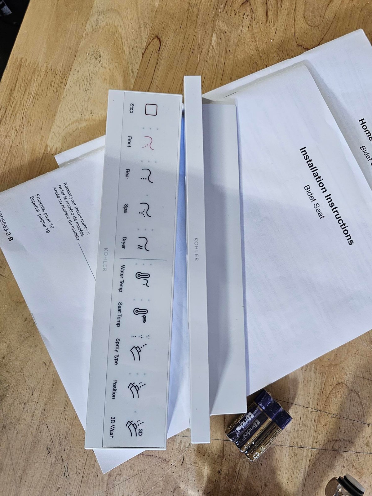 Enlongated Kohler C3-325 28119-0 Bidet Toilet Seat Heated w/ Remote