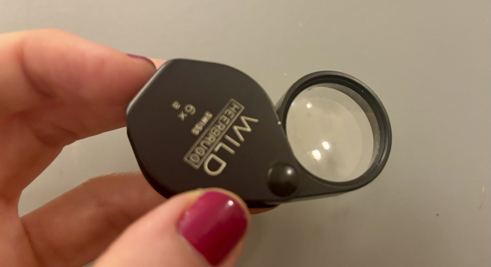 Wild Heerbrugg Folding Metal Loupe Magnifier 6x