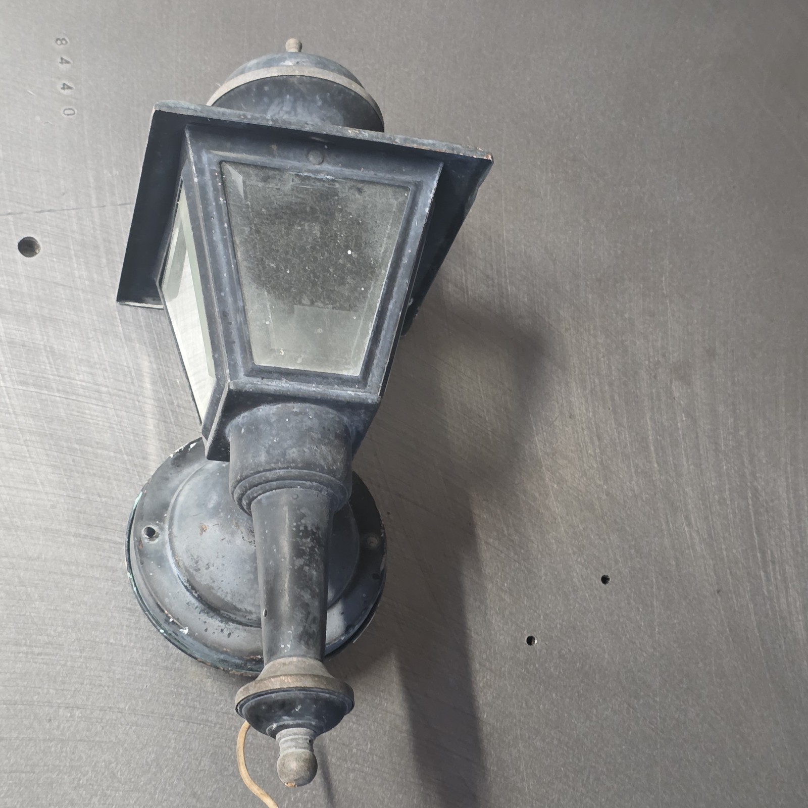 Single Black Painted Brass Vintage Carriage Lamp Lights Sconce Electric Gothic