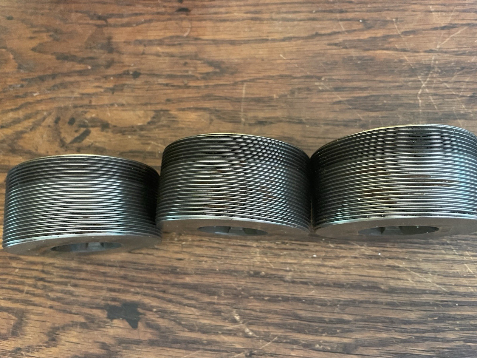 Set 3 Sterling Round Thread Rolling Dies 12733-1 D-2 A-5 7/8-14 UNR 3B13-4 Indus