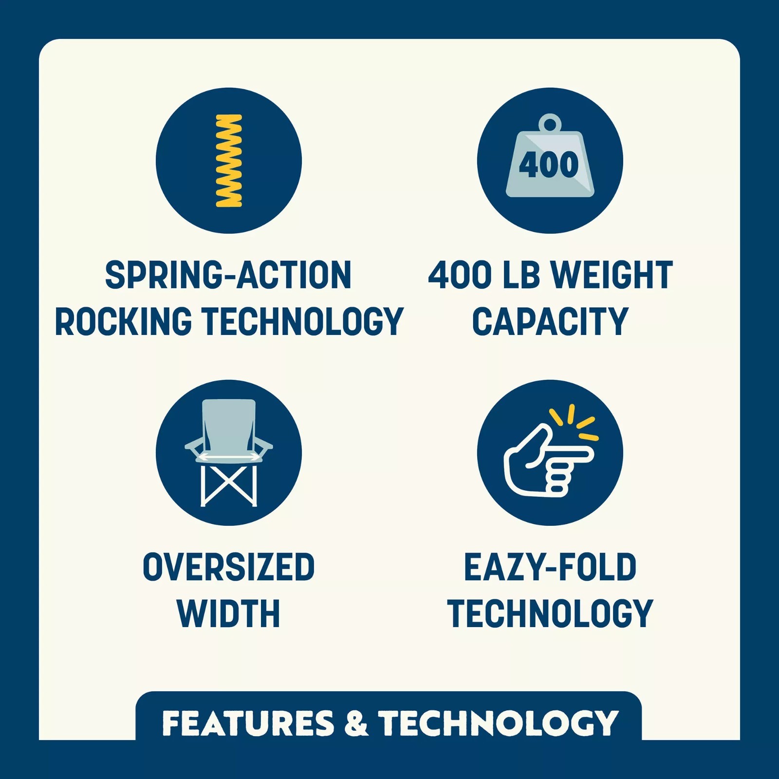 GCI Outdoor Freestyle Rocker XL Chair, Color: Indigo