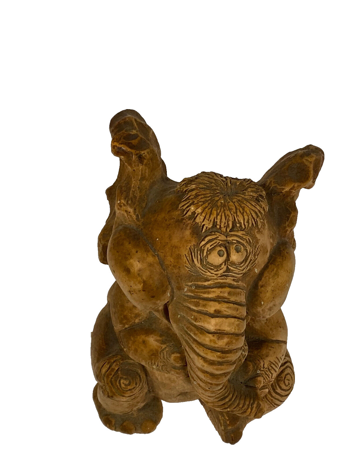 Glogs Comedic Art Composite Sitting Elephant Eating Peanuts