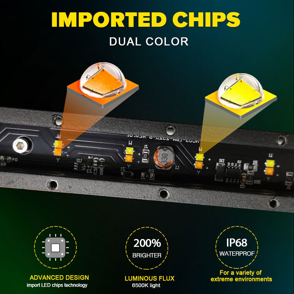 Slim 32'' Strobe Single Row LED Work Light Bar Driving Offroad Truck SUV Wire