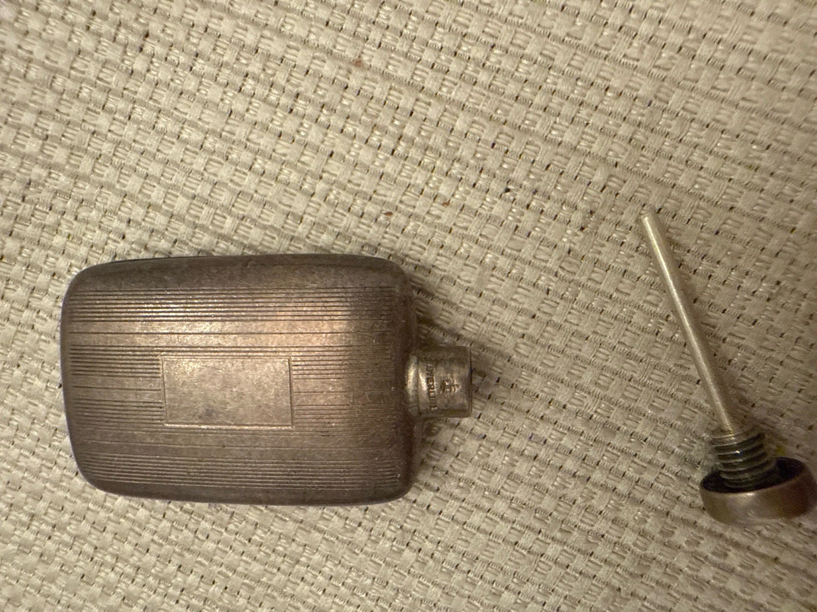 Antique Sterling Silver Miniature Perfume Bottle Flask w/ Dip Stick – Rare