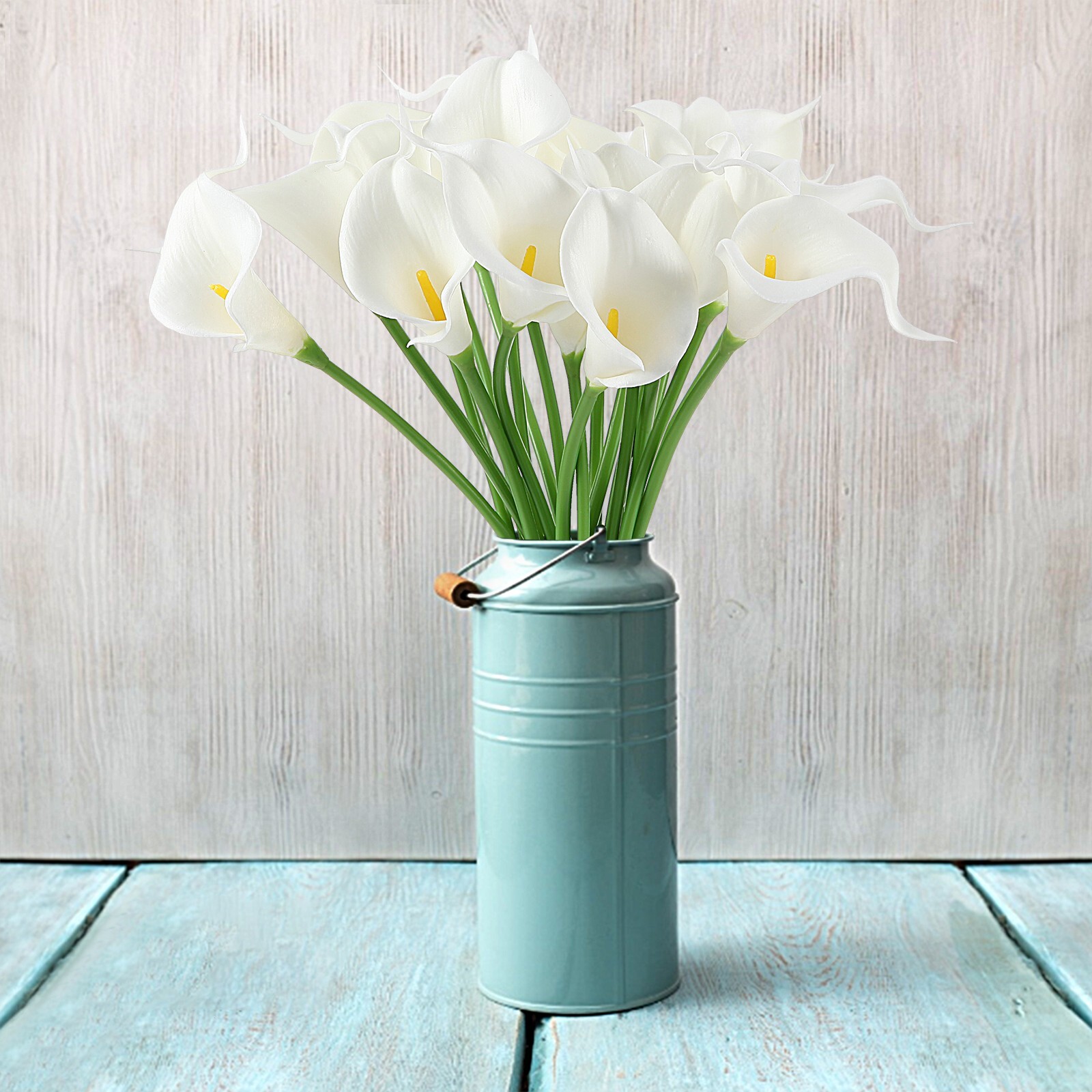 EZFLOWERY 20 Artificial Calla Lily Flowers Real Touch Latex Arrangement Bouquet