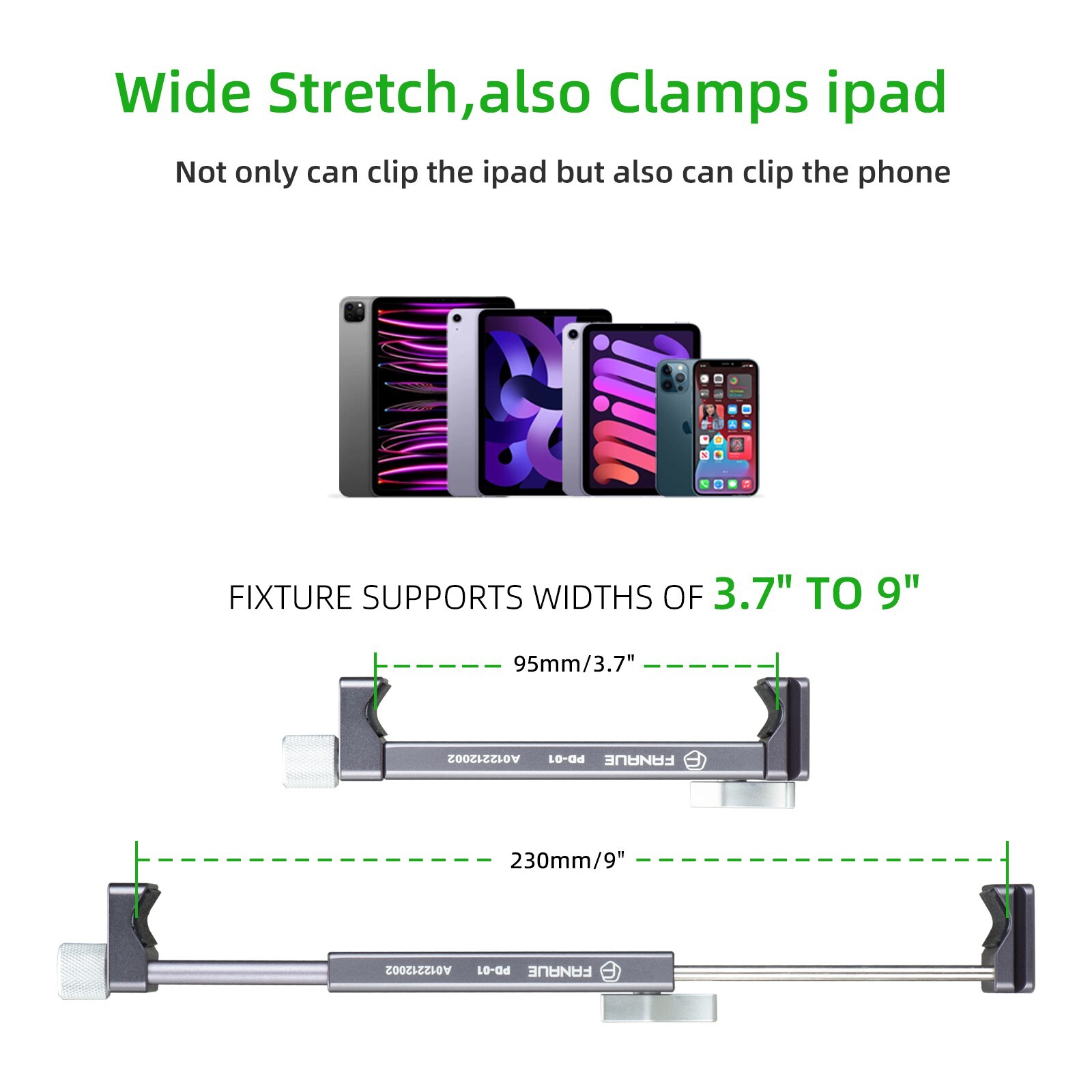 FANAUE Car Tablet Holder Suction Cup Mount for tablet Vehicle Windshields