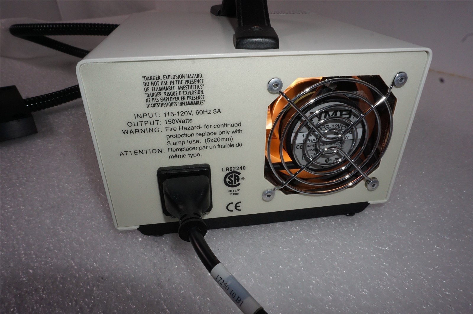 Schott 20520 Fiber Optic Source 150W W Iris, EKE Lamp, 107mm x 130mm Fiber Optic