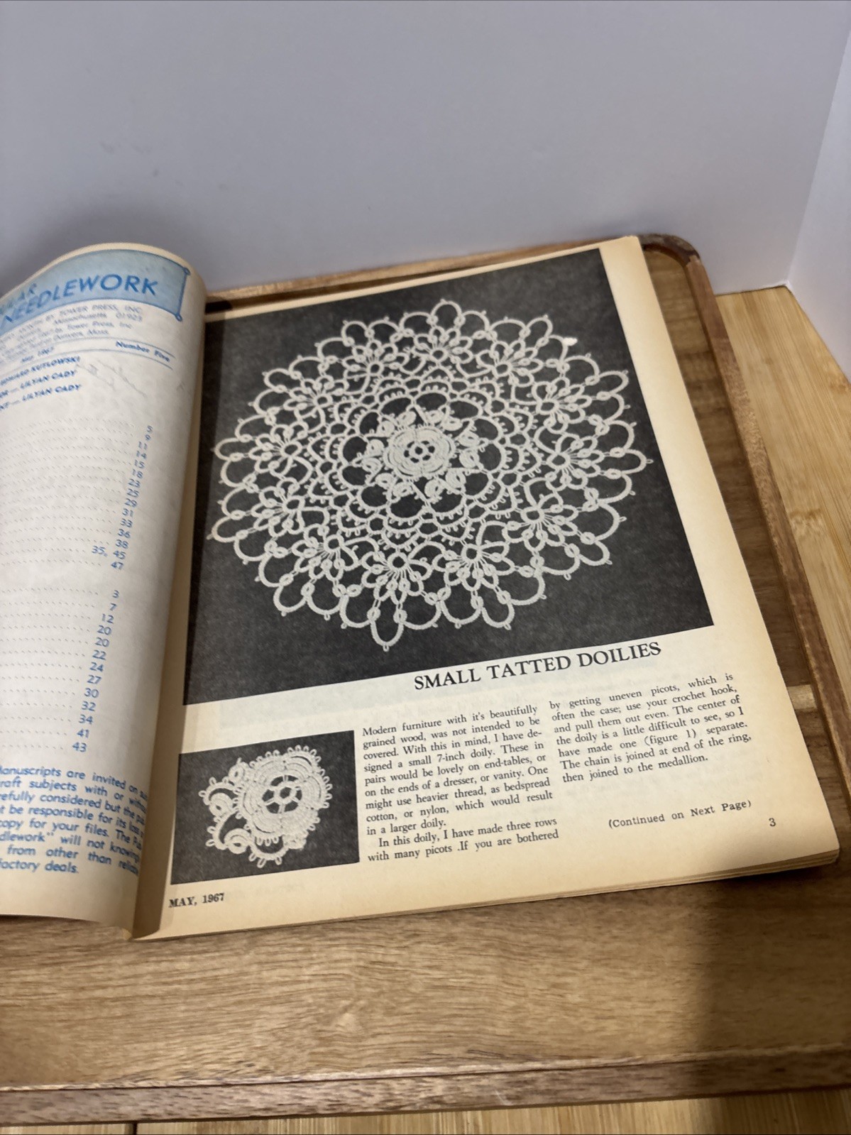 Vtg Popular Needlework May 1967 Paper Sewing Patterns Crafts Booklet Quilting