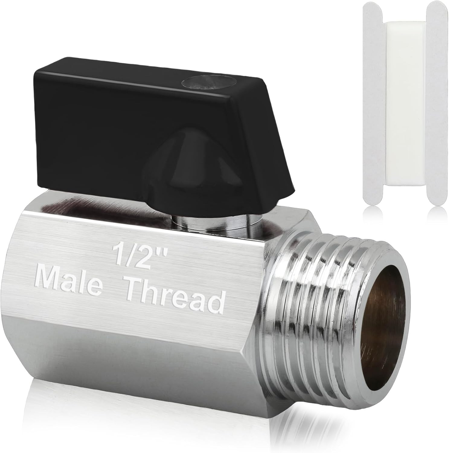 1/2" RV Hot Water Drain Valve - Water Heaters Mini Drain Plug with Tape Brass Re