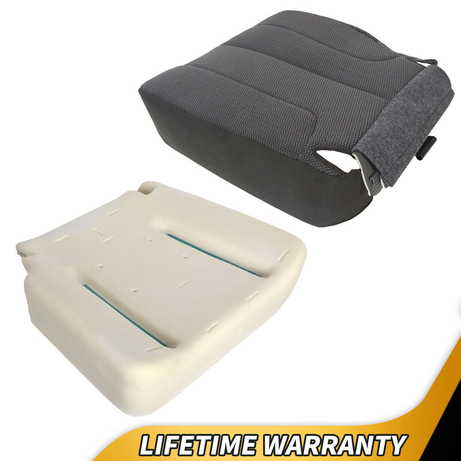 Fits 2002-2005 Dodge Ram SLT ST 1500 2500 Driver Bottom Seat Cover+Foam Cushion