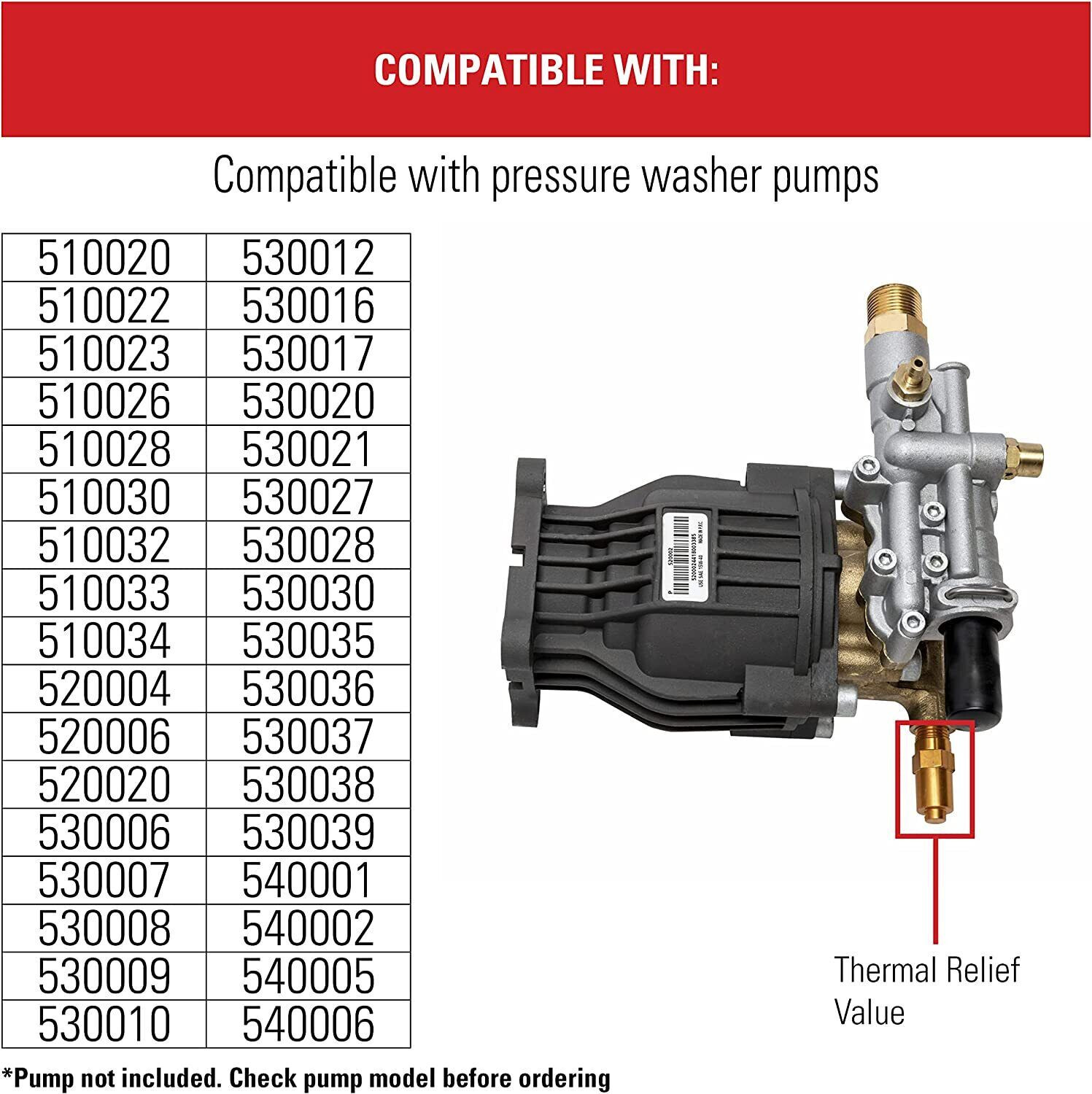 5140095-85 DeWalt 1/4" NPT Thermal Relief Valve for Gas Pressure Washers
