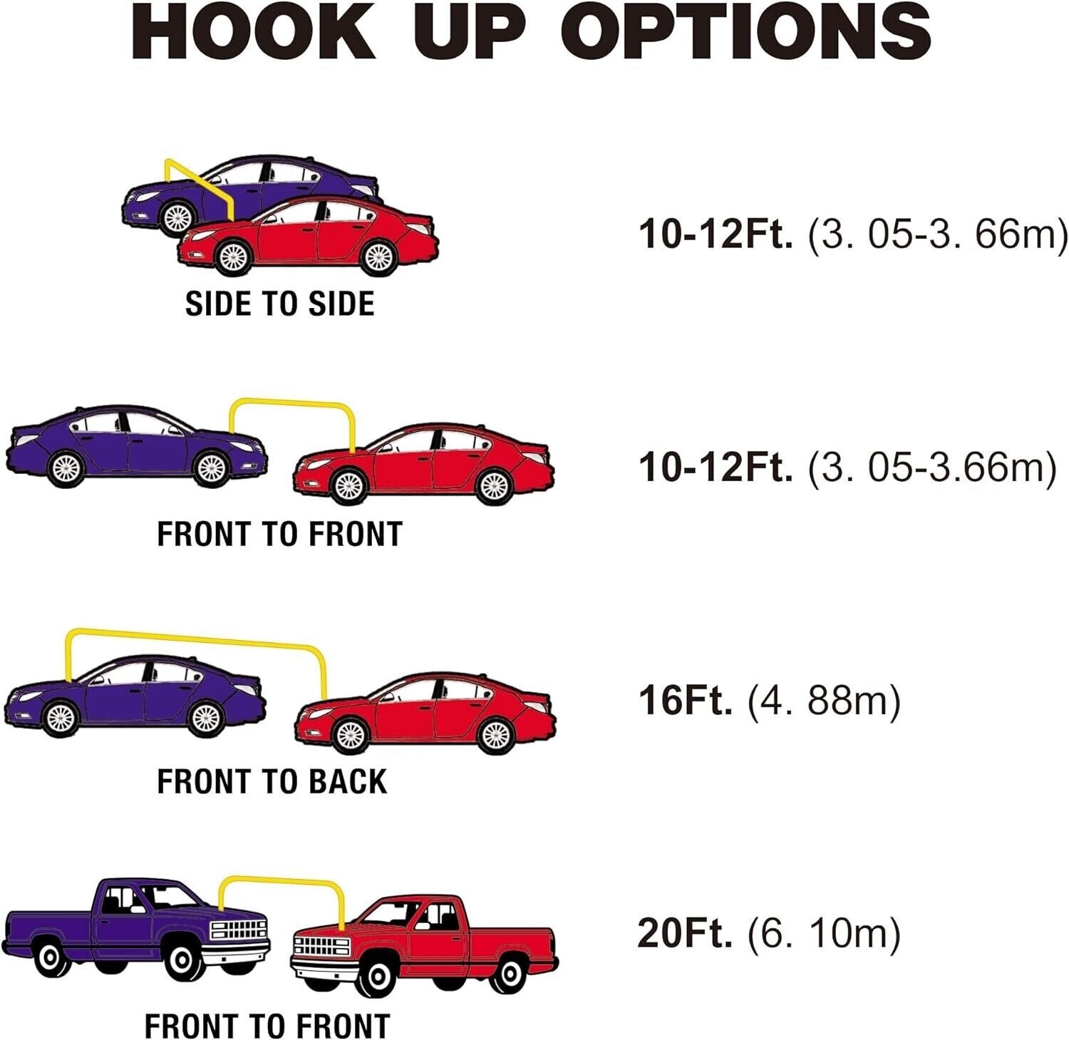 CARTMAN 1 Gauge 20Feet Jumper Cables 800AMP Heavy Duty Booster Cables with Carry
