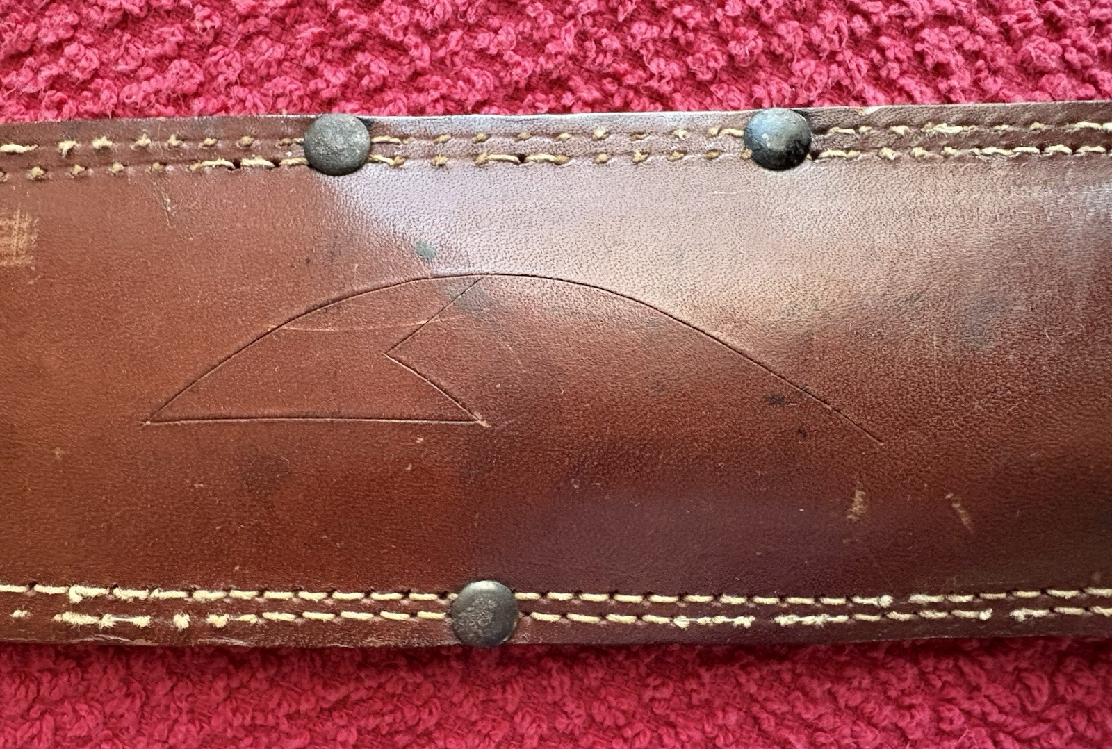 WWII WESTERN G46-8 FIGHTING KNIFE BLUED BLADE WITH CORRECT WWII LEATHER SHEATH