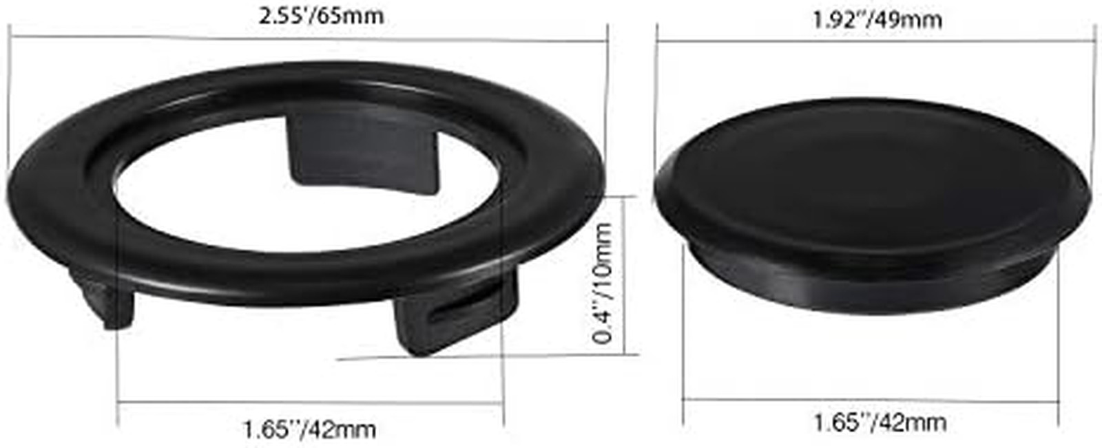 2 Sets 2 Inch Patio Table Umbrella Hole Ring Plug and Cap Set Parasol Hole Cover