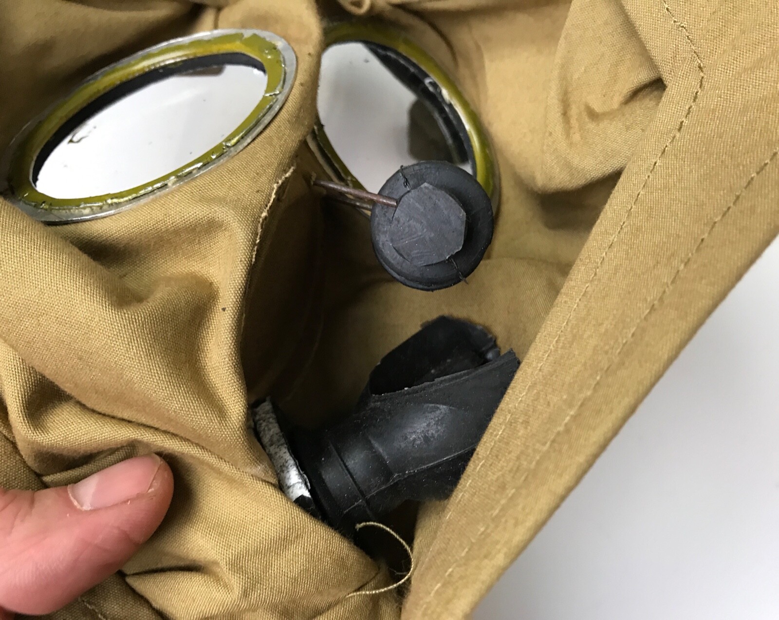 WWI US M1917 US ARMY SBR GAS MASK & CARRY BAG