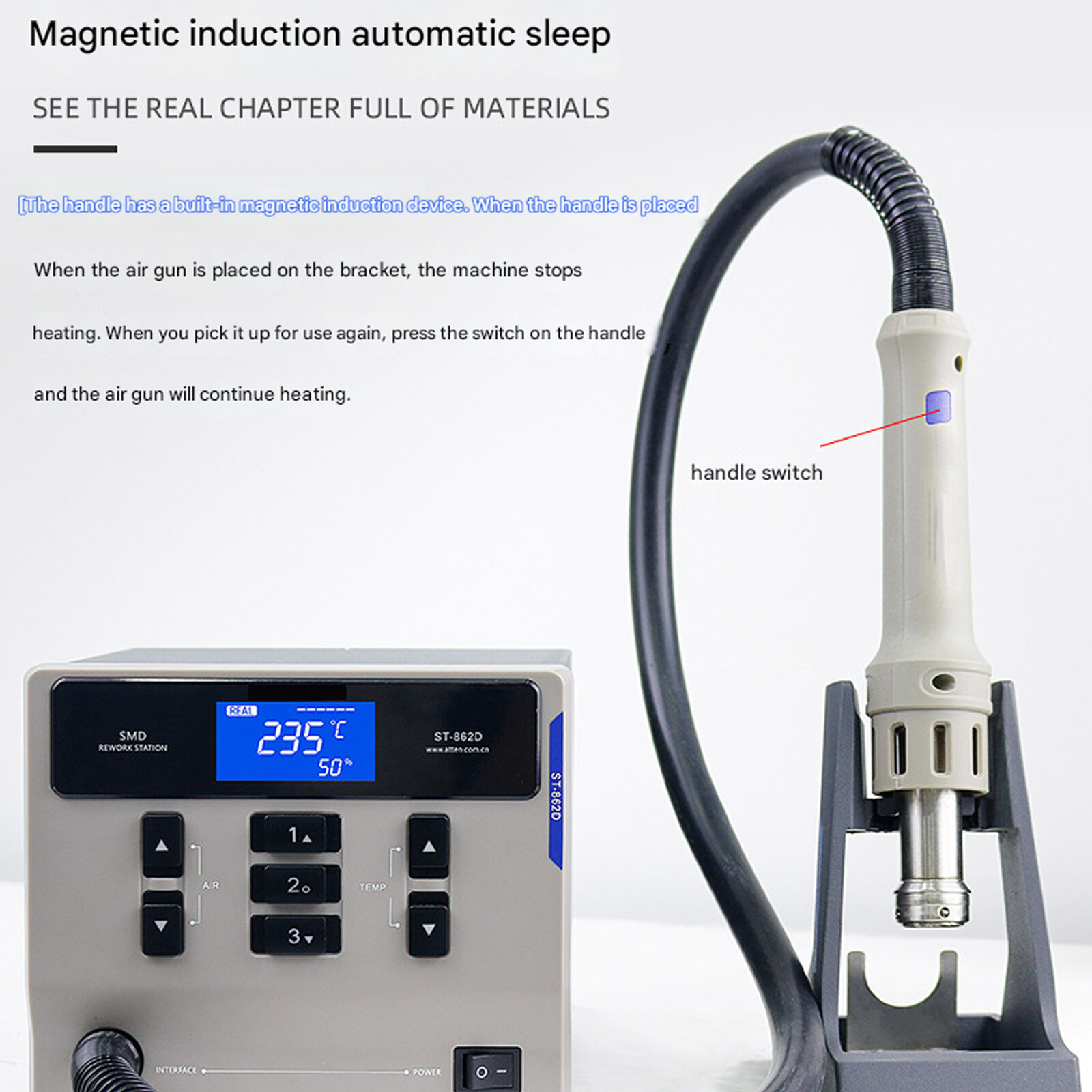 ATTEN St-862D 1000W Hot Air Digital Display Desoldering  Rework Station