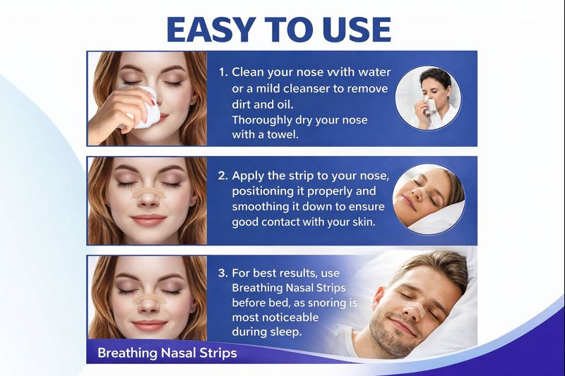 2 Pack NASAL STRIPS Breathe Nose Better Reduce Snoring Right Sleep