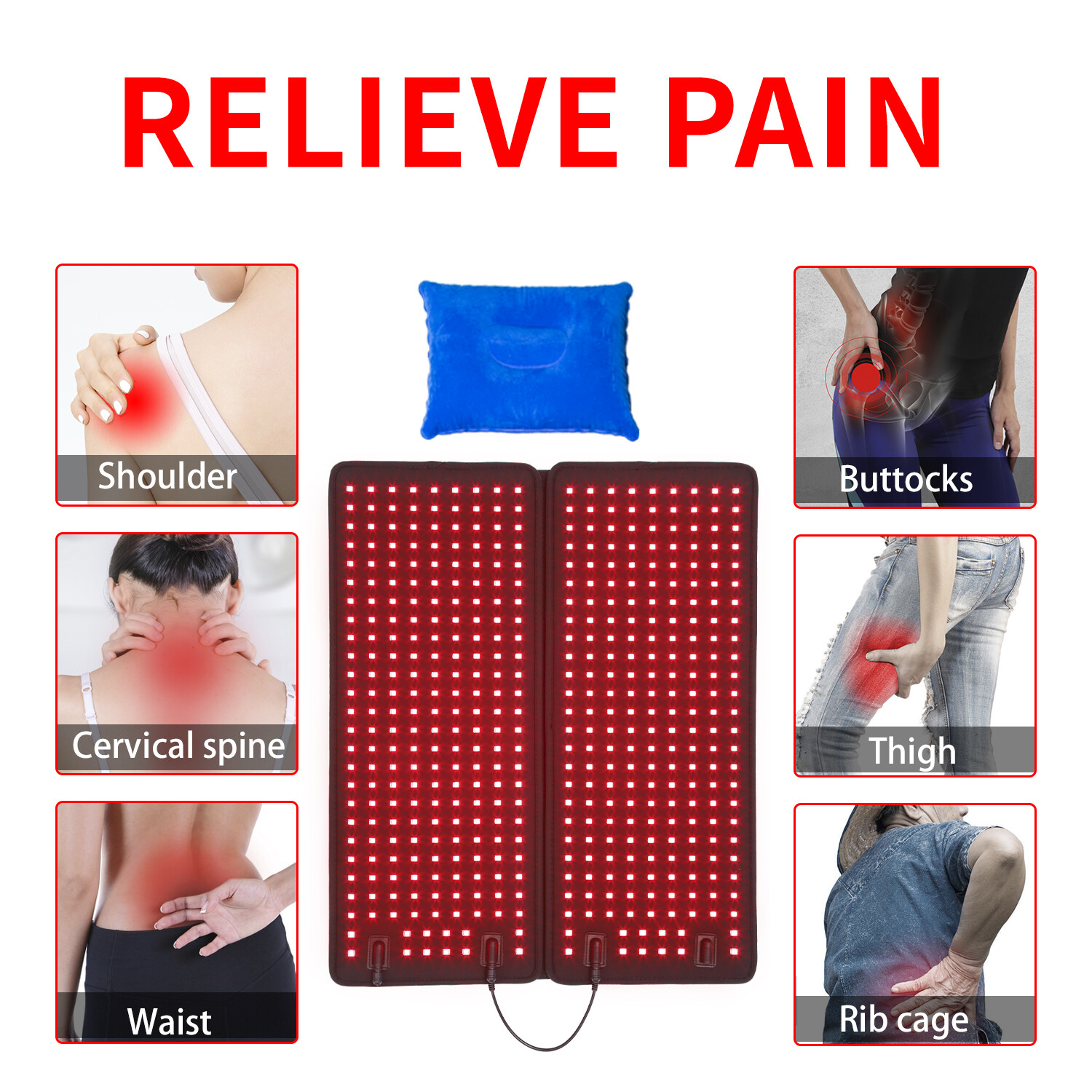 DGYAO Red Light 880 Infrared Light Therapy Pad Panel For Full Body Pain Relief
