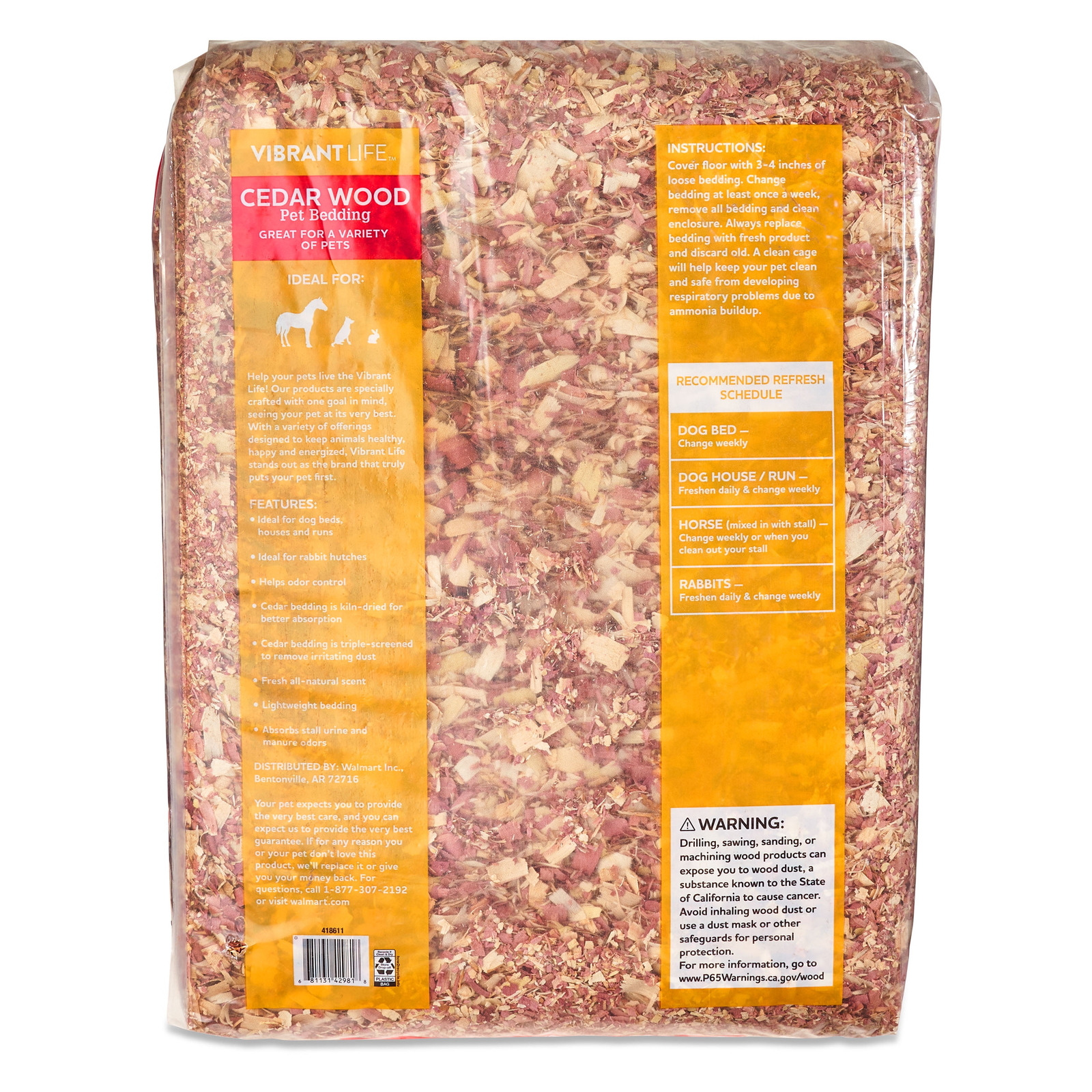 new，(2 pack) Cedar Pet Bedding, 141 L