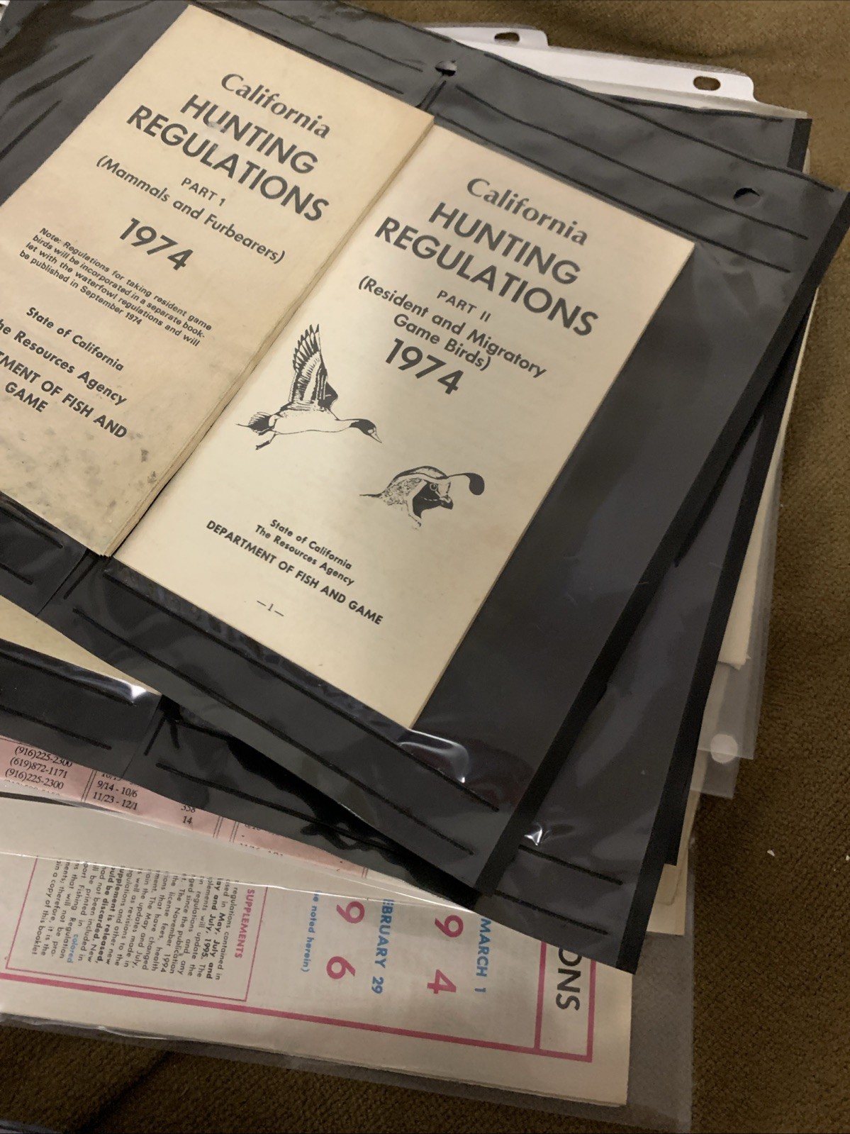 Lot Of 29 California Regulations Pamphlets 1952 1994 Vintage Hunting Fishing