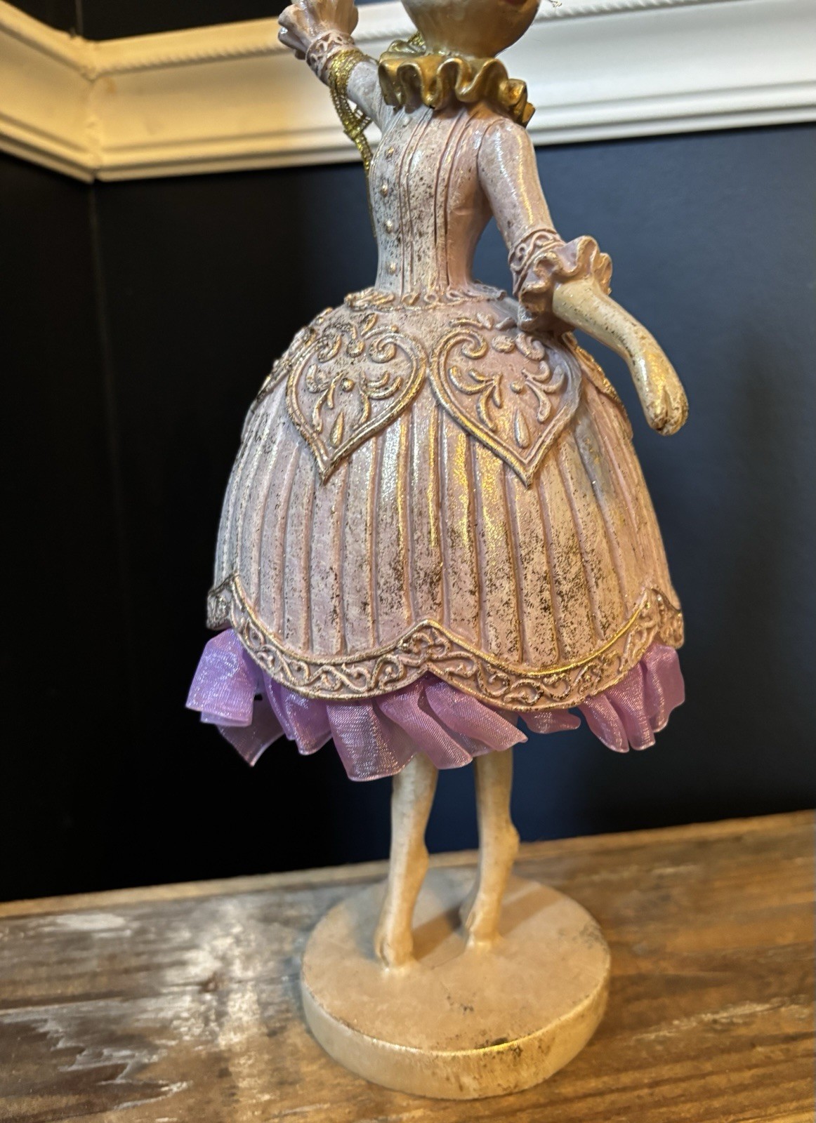 Jolie Fleur Easter Bunny 14” Figure Lavender Dress Dancing Ballerina