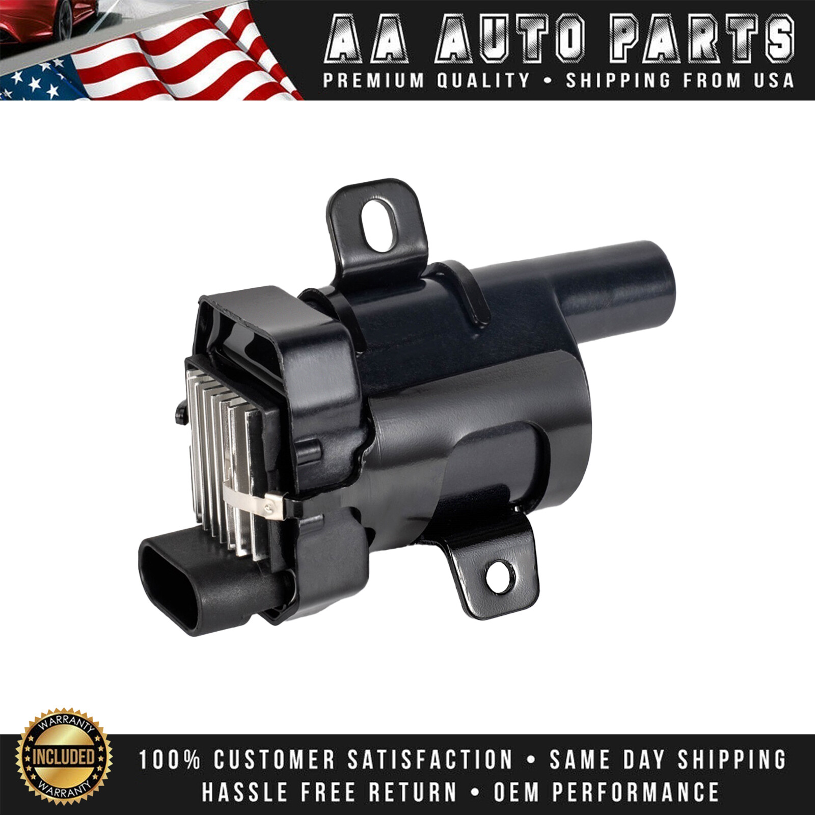 8PCS Round Ignition Coil & Wires & 8 ACDelco Spark Plug for Chevrolet GMC UF262