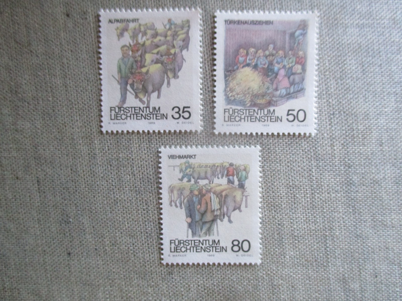Liechtenstein, Scott# 915-917, MNH