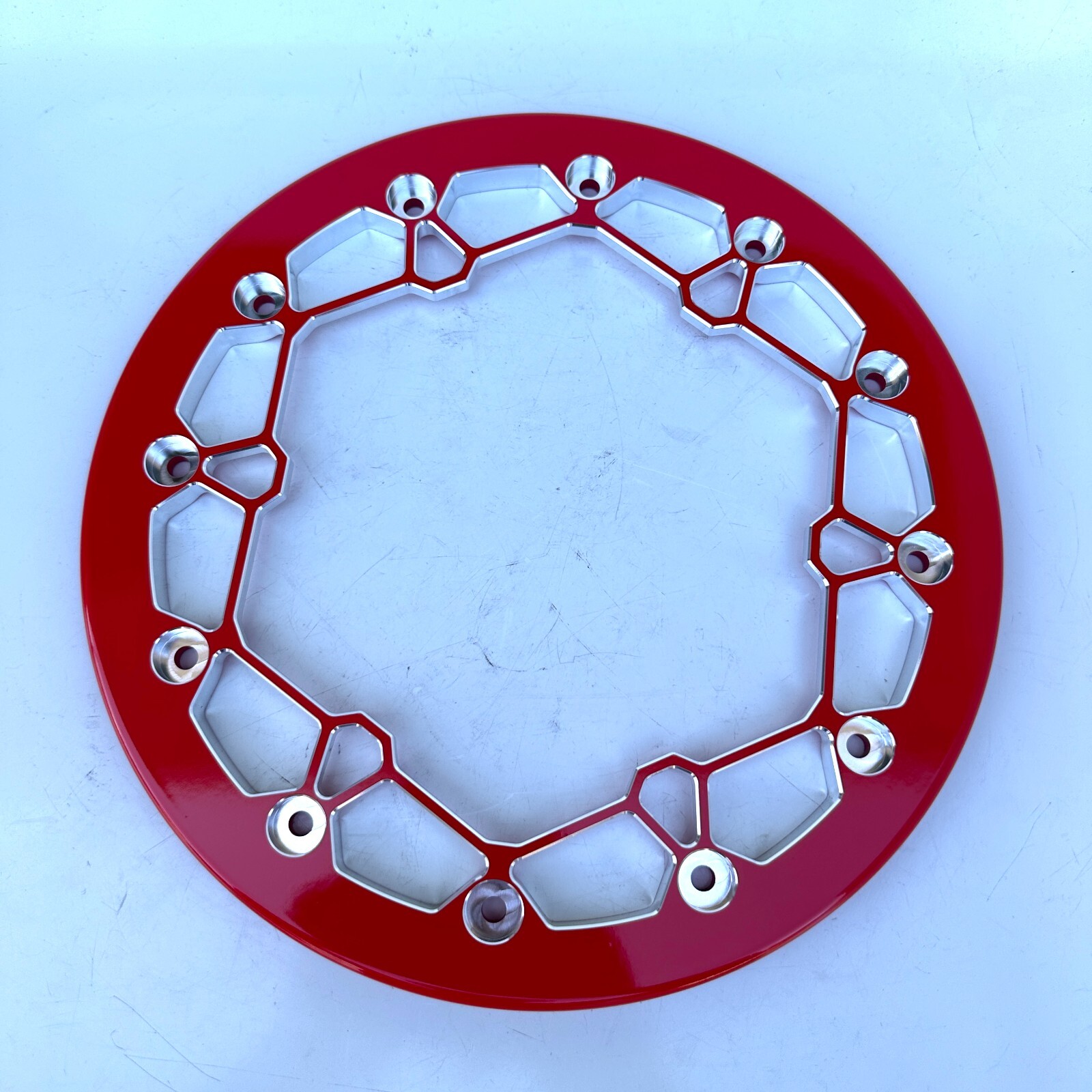 Alba Racing Billet Crusher 10" Atv Beadlock Rings fit DWT & Goldspeed Red