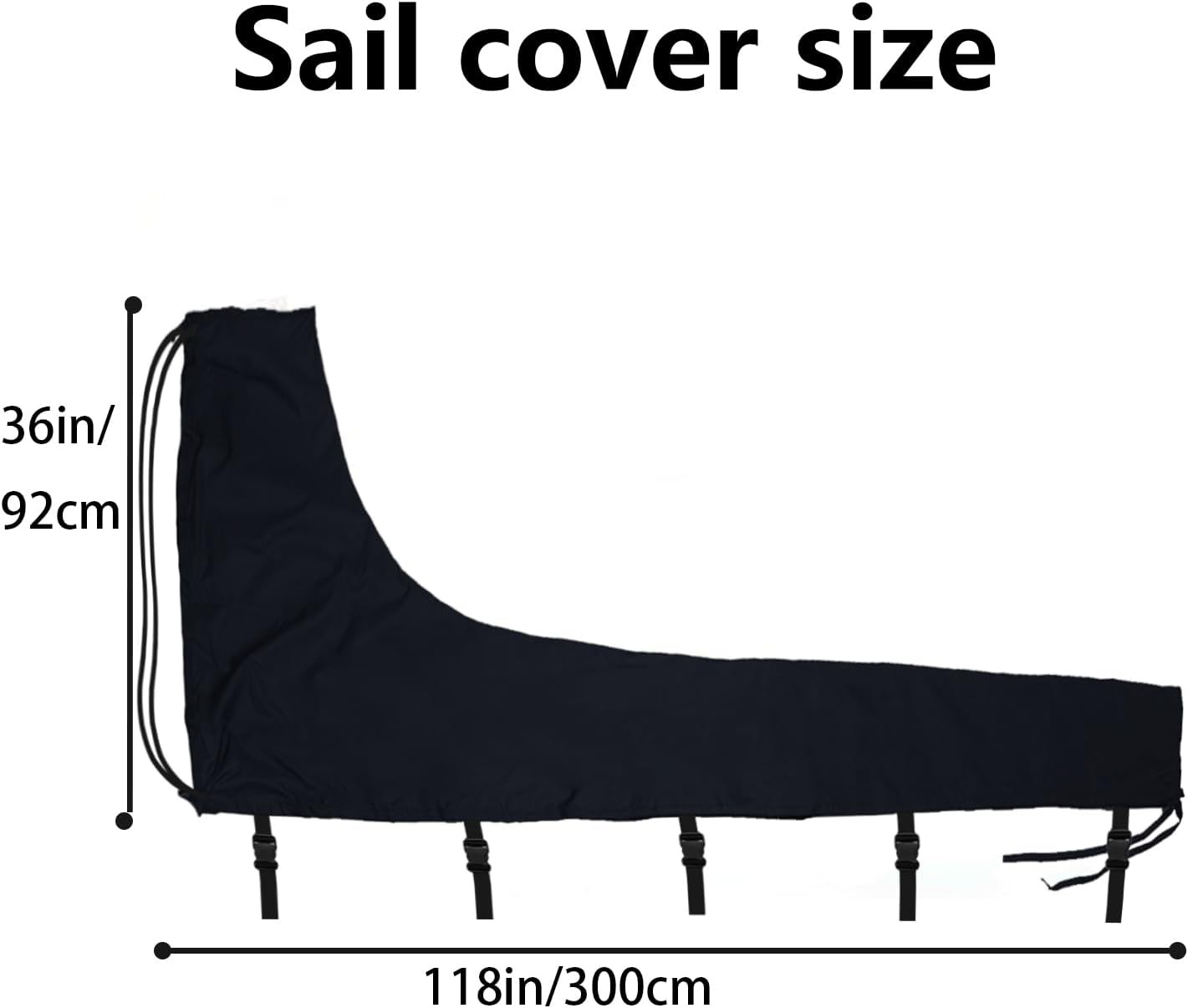 600D Sailboat Mainsail Boom Cover Waterproof Tear Resistant Many Size Choices