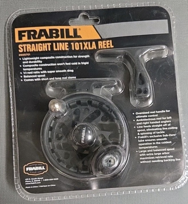 Frabill Straight Line 101xLA Reel, Black FREE SHIPPING