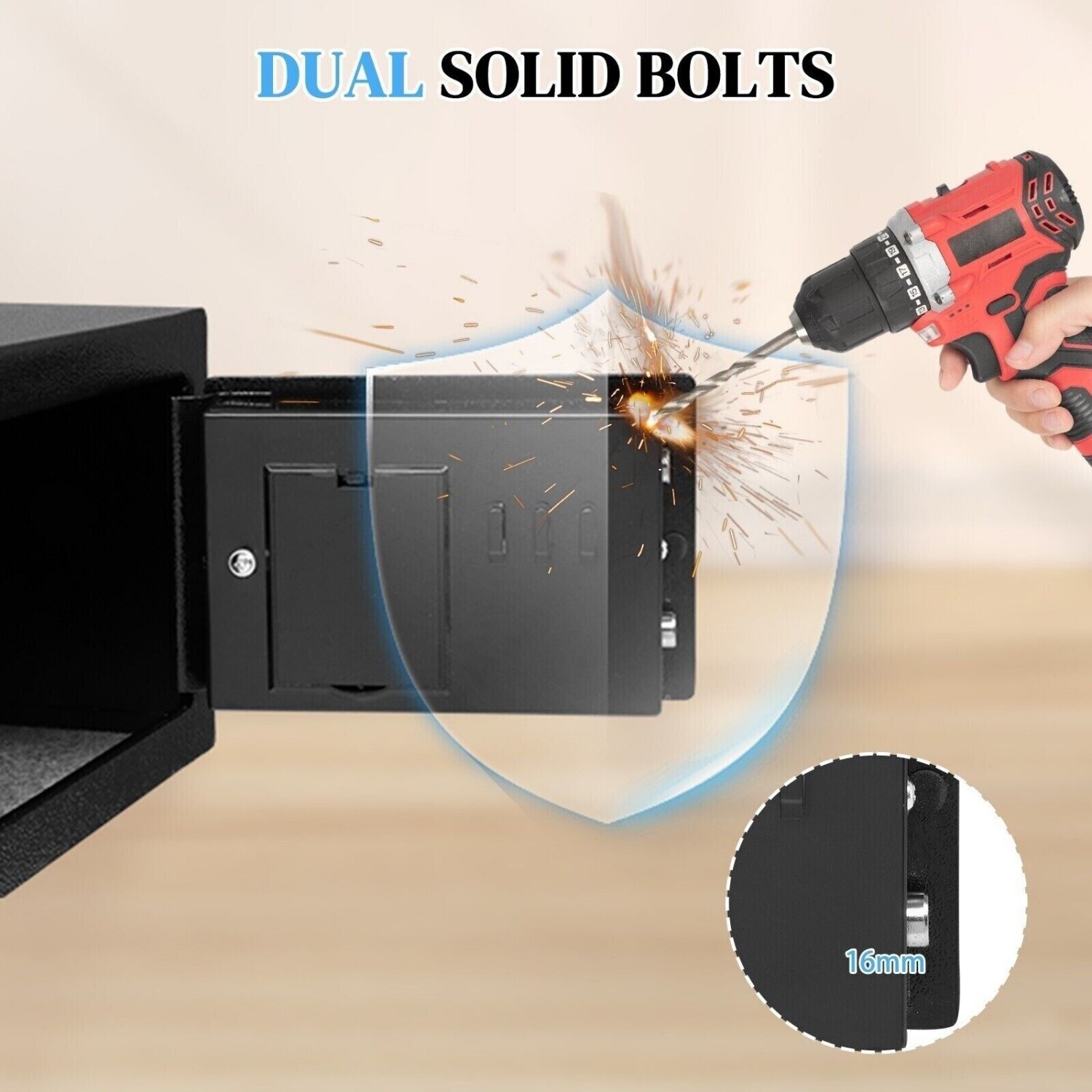 Digital Electronic Safe Box Keypad Lock Security Home Office Cash Jewelry Gun US