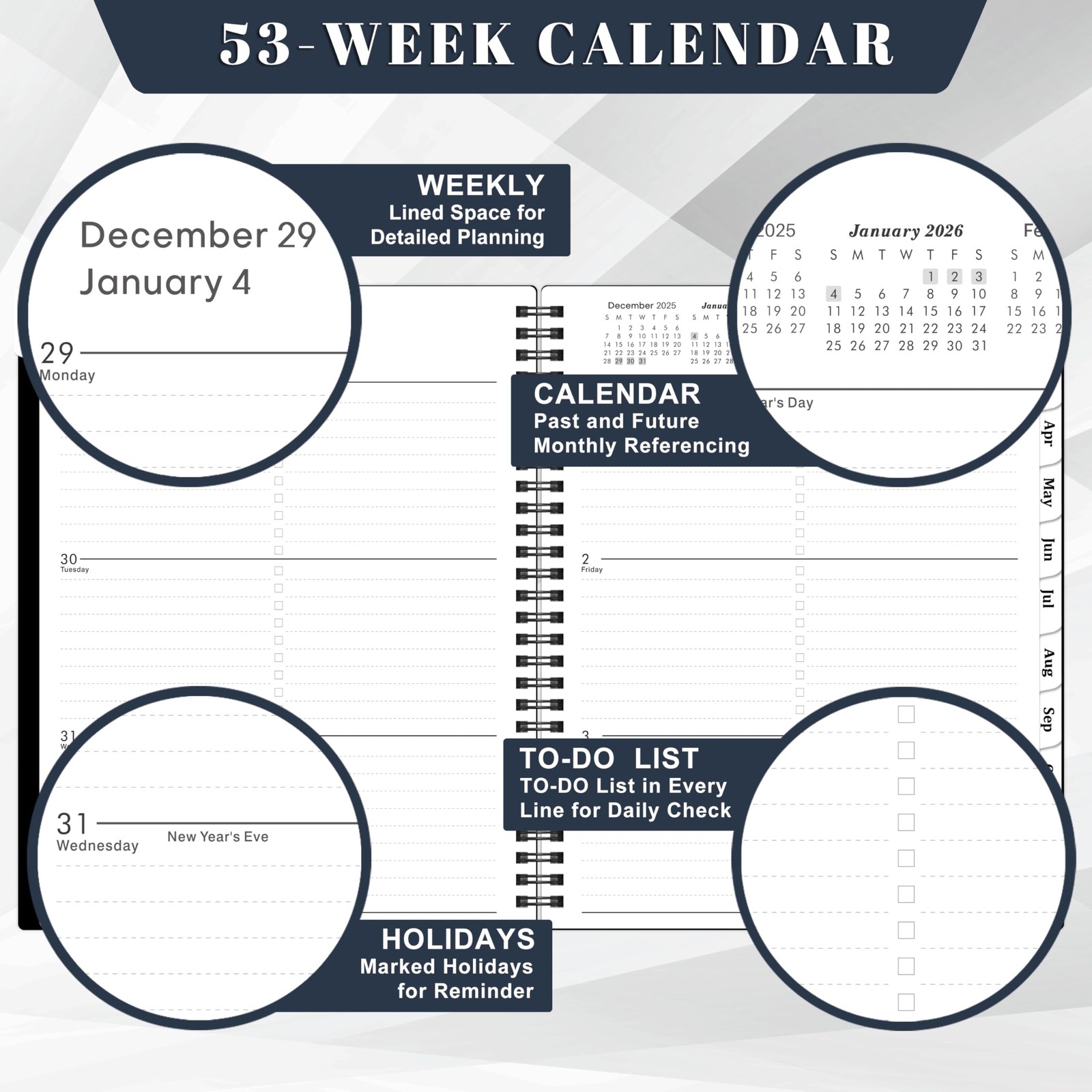 2026 Planner - 8” × 10”, Planner Weekly and Monthly 2026, from JAN to DEC 20...