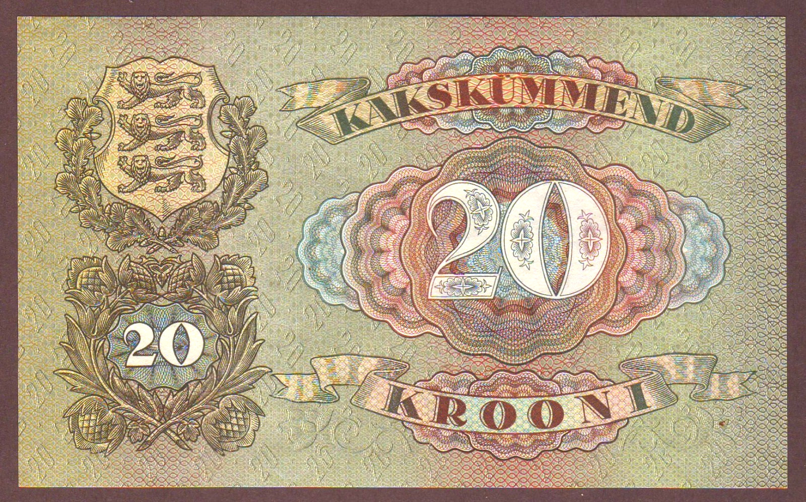 ESTONIA 20 Krooni 1932 Crisp UNC