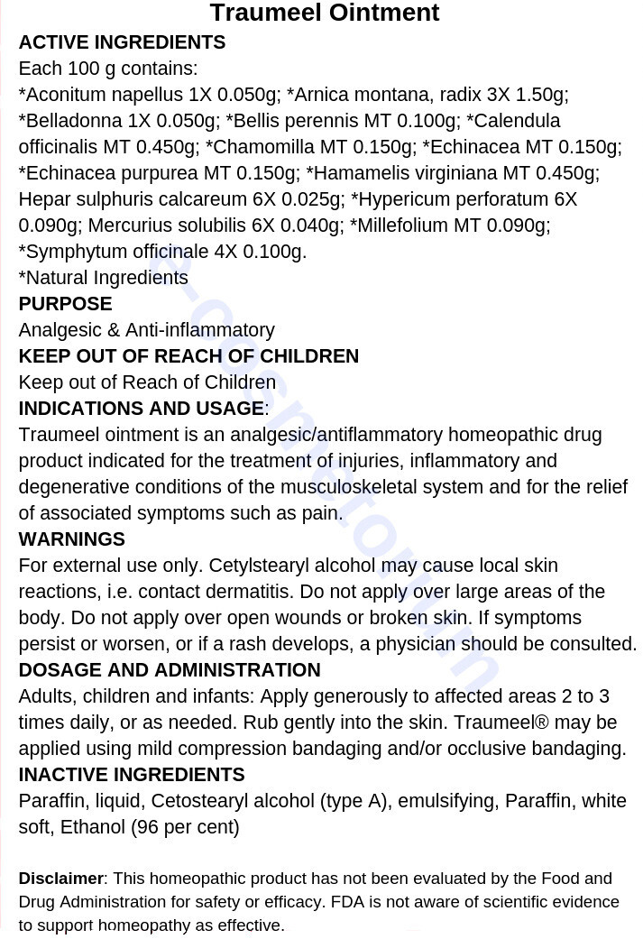 Traumeel s @ Original Anti-Inflammatory and Pain-Ointment-Cream 50g/1.76oz 3/26