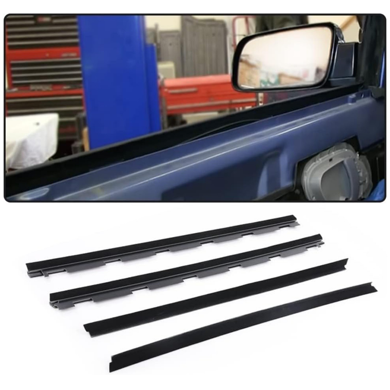 Fit For Chevy GMC Truck Inner & Outer Front Window Sweep Felt Seal Weatherstrip