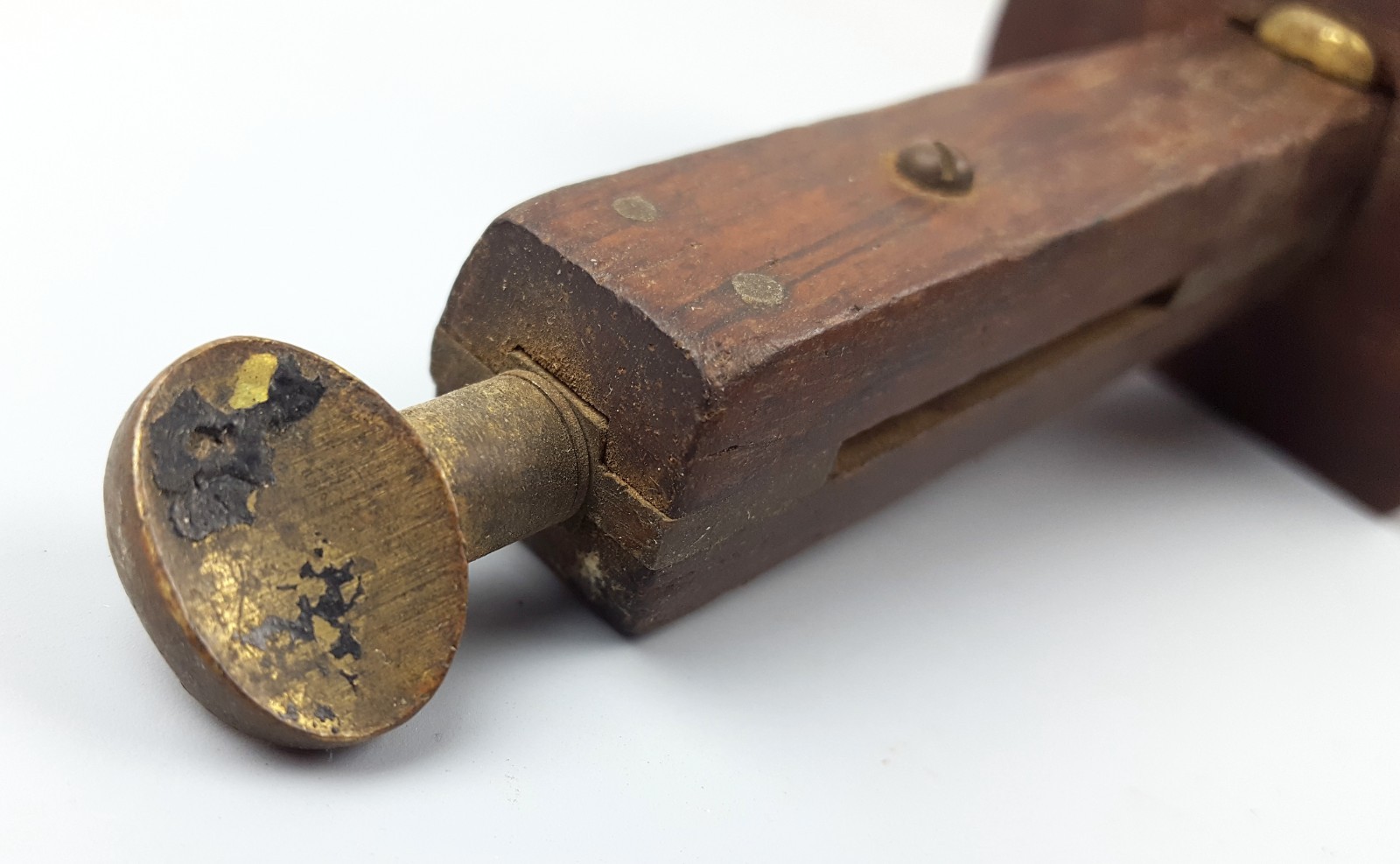 2 Vintage Wooden and Brass Marking Gauges Crown Tools etc