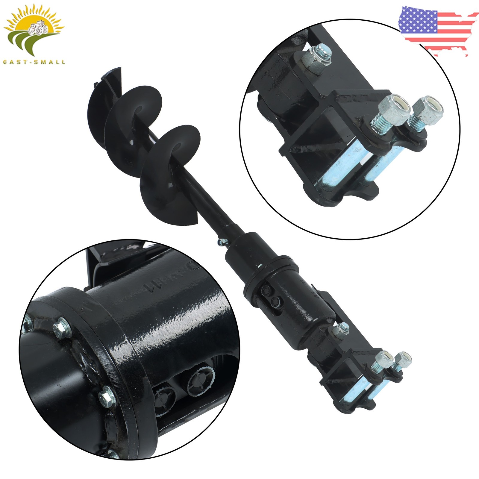 300mm Diameter Auger Drill For 1Ton-1.5Ton Small Digger Mini Excavator 2 pipes