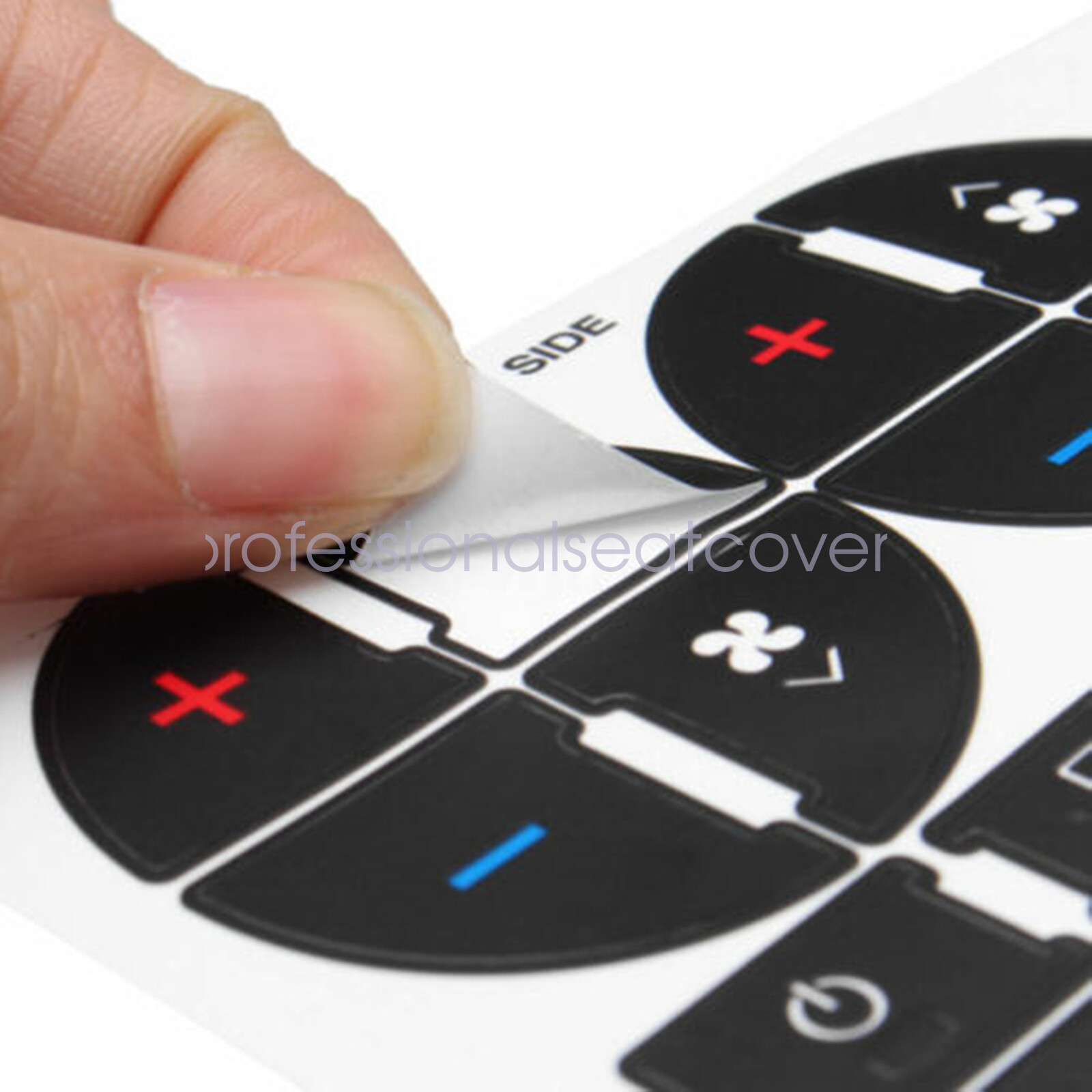 For 2007-2014 Chevy Silverado AC Button Repair Decal Dash Switch Stickers Black