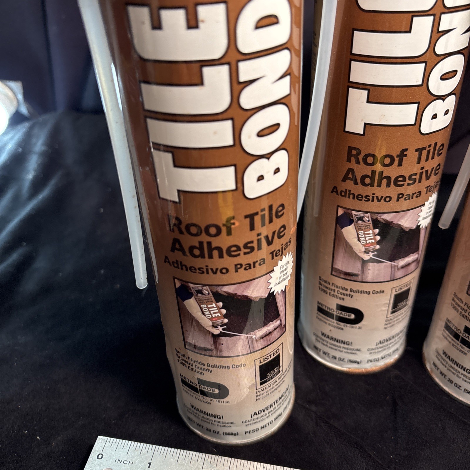 Lot 3 DOW Tile Bond Roof Tile Adhesive 20 Oz Can Sealed Freeship! Please Read!!!