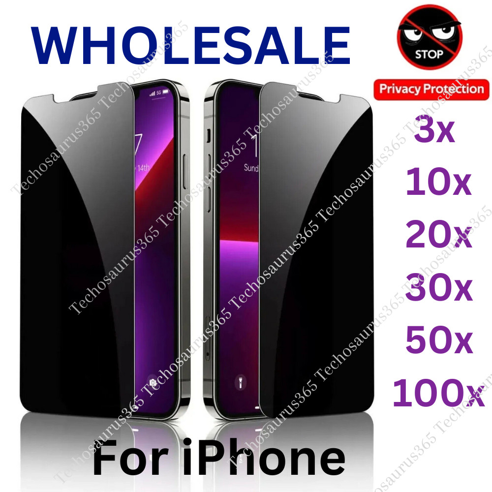 Privacy Screen Protector Tempered Glass Lot For iPhone 17 16 15 14 13 12 11 XR X