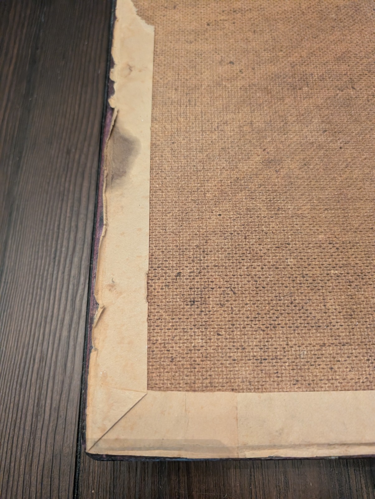 Vintage Chinese Mother Of Pearl Shell Porcelain Landscape 3D Painting Wood Frame