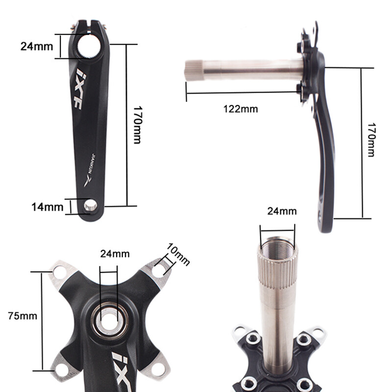 IXF 30T 104bcd CNC MTB Bike Crankset BB Narrow Wide Chainring 170mm Single Crank