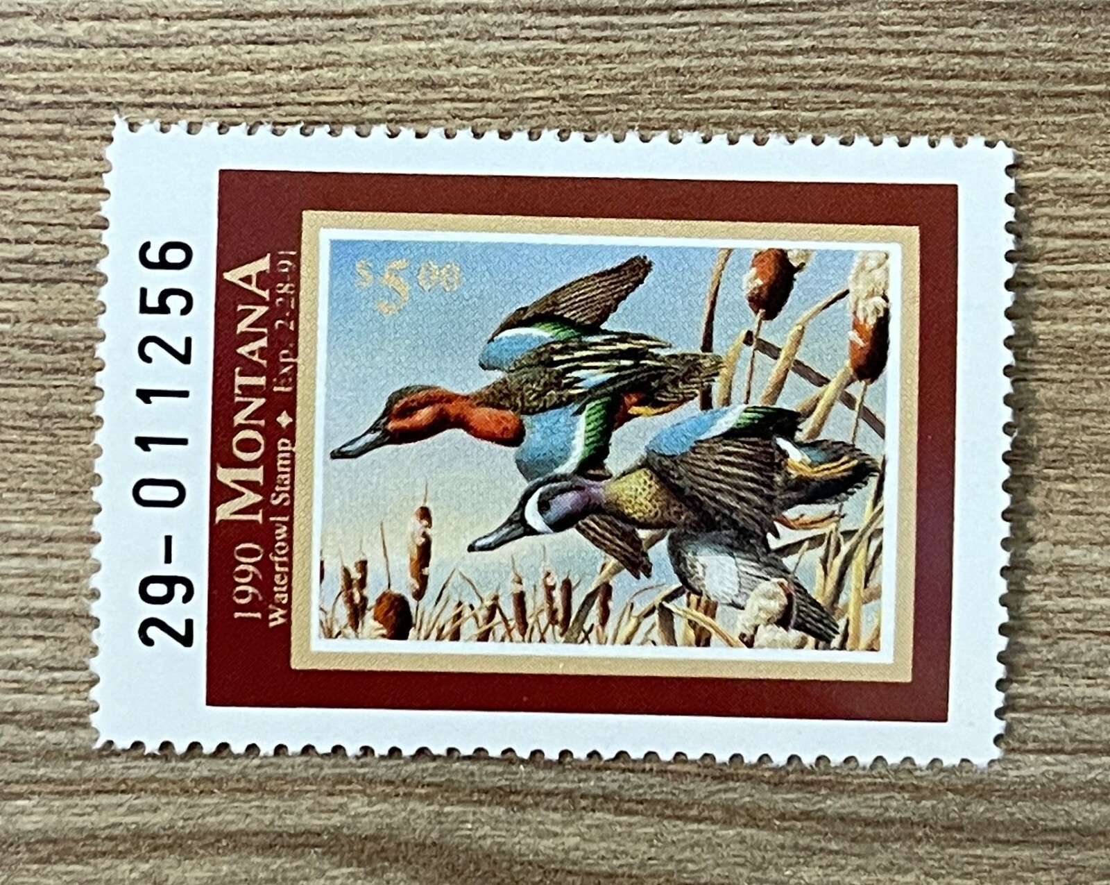 WTDstamps - 1990 MONTANA - State Duck Stamp - Lot1 - Mint OG NH