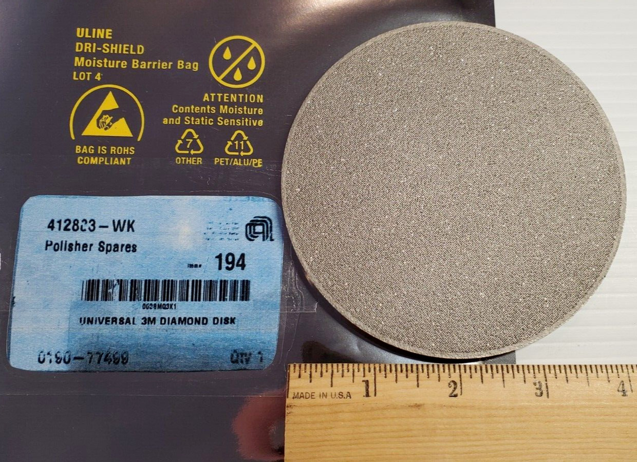 4" AMAT Applied Materials UNIVERSAL 3M DIAMOND DISK Pad 0190-77499 Polisher