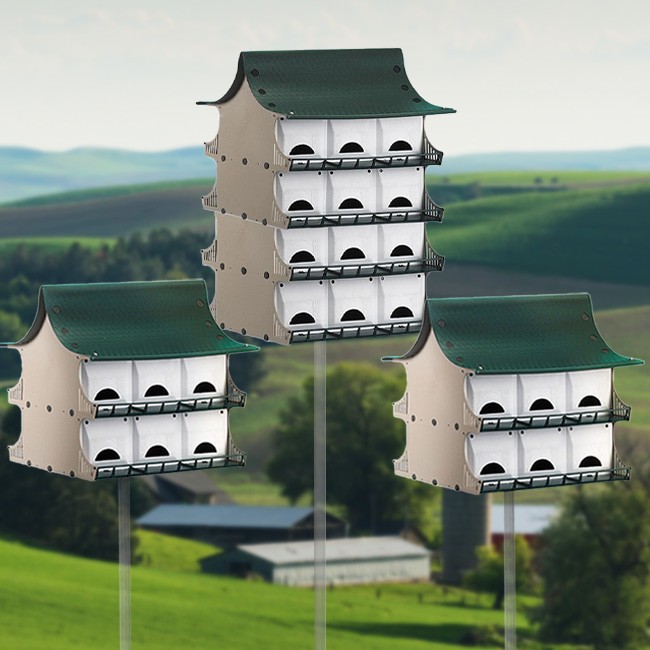 S&K Purple Martin Houses, Expandable Option, 48 Rooms, 4pk PBH-12