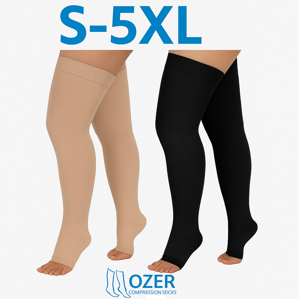 OZER ™️ Thigh High 20-30mmHg Medical Compression Stockings Socks Mens and Womens