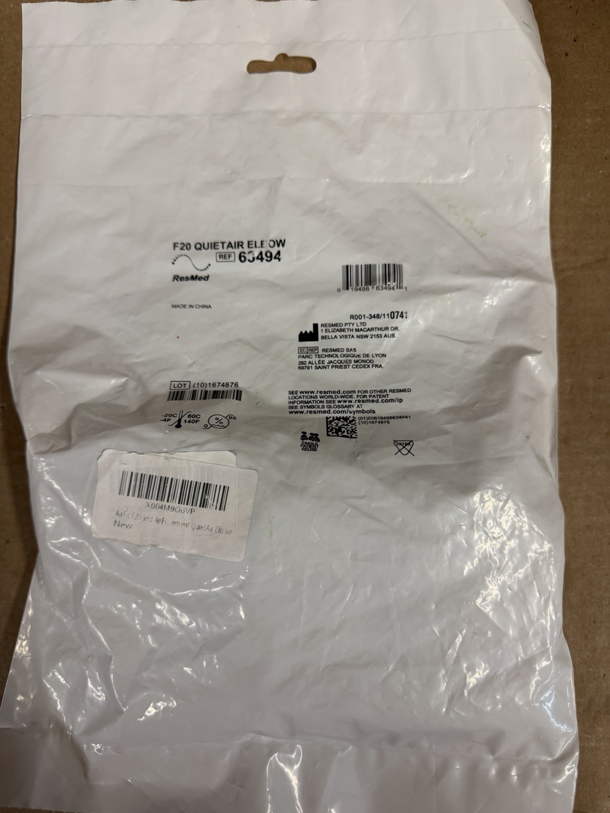 Resmed AirFit F20/F30 Replacement QuietAir Elbow for CPAP Mask